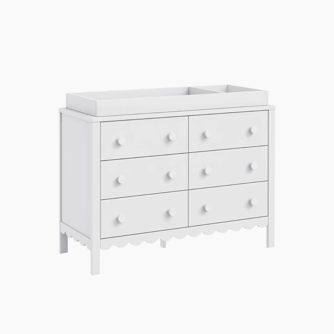Davinci Sammy Scallop 6-drawer dresser with scallop detailing