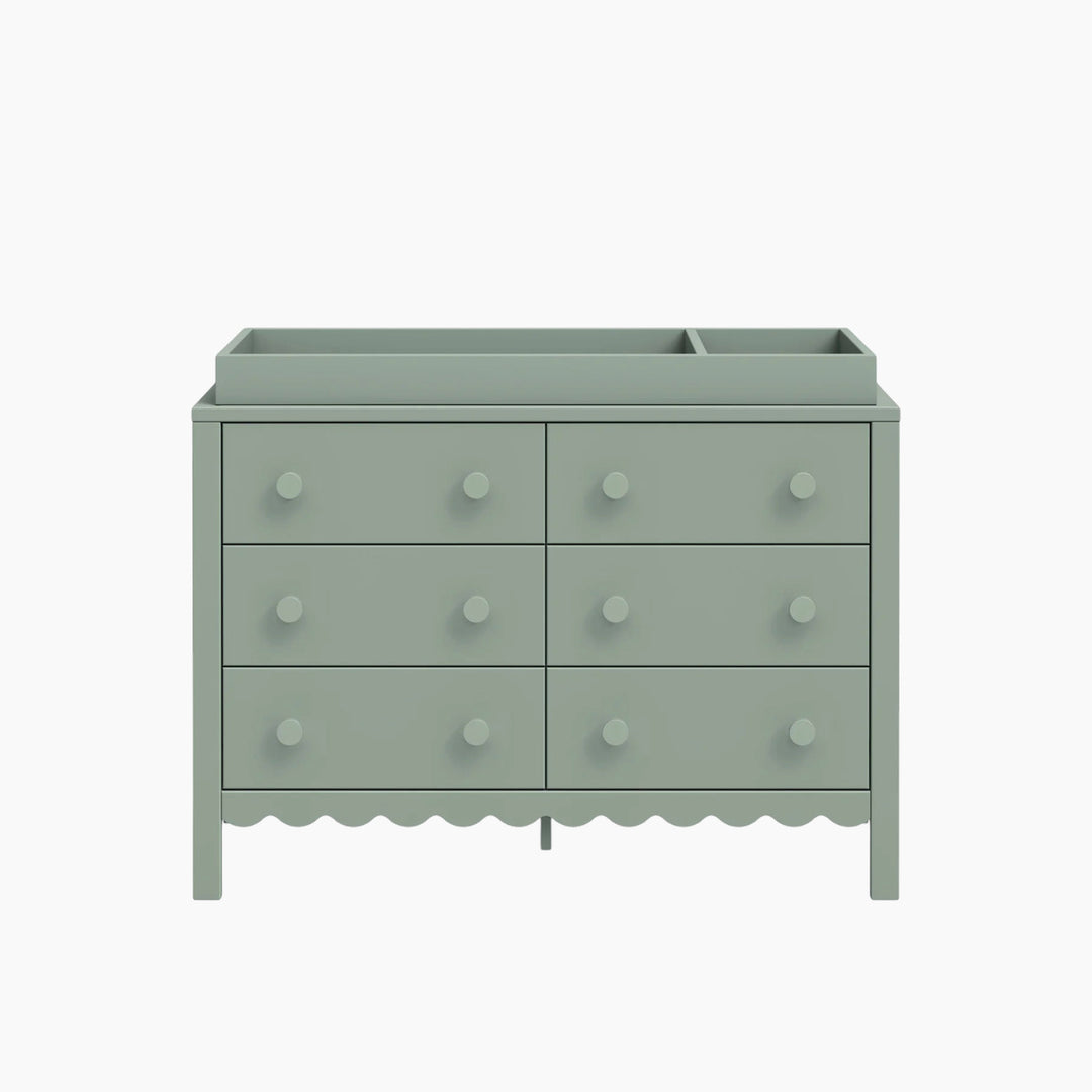 Davinci Sammy Scallop 6-drawer dresser with scallop detailing