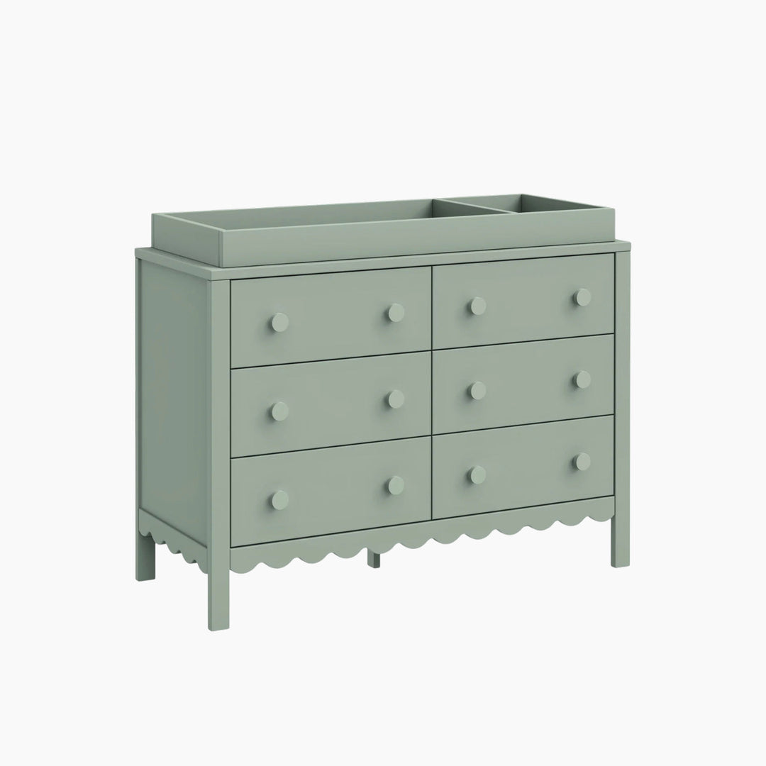 Davinci Sammy Scallop 6-drawer dresser with scallop detailing