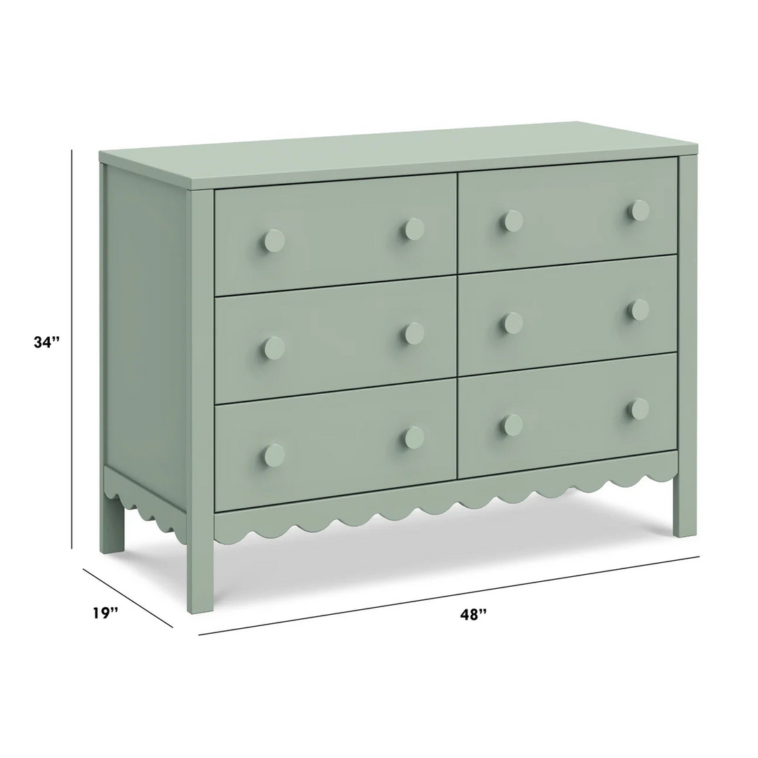 Davinci Sammy Scallop 6-drawer dresser with scallop detailing