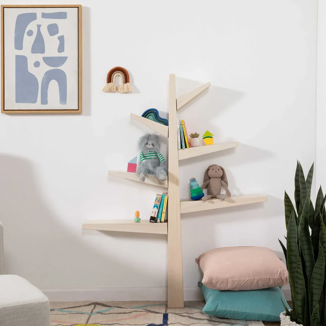 Babyletto Spruce Tree Bookcase crafted from sustainable New Zealand Pine Wood