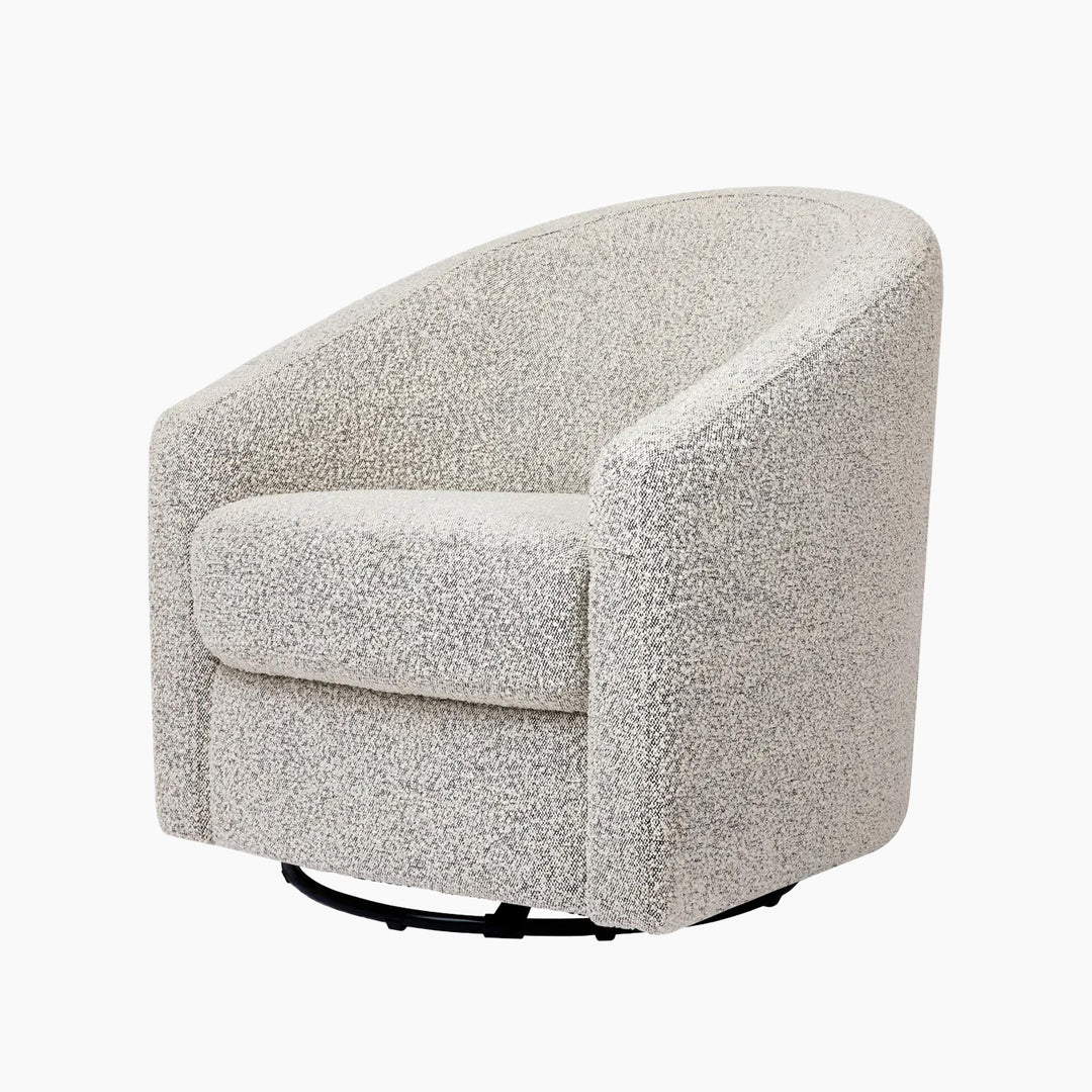 Babyletto Madison swivel glider in black white boucle