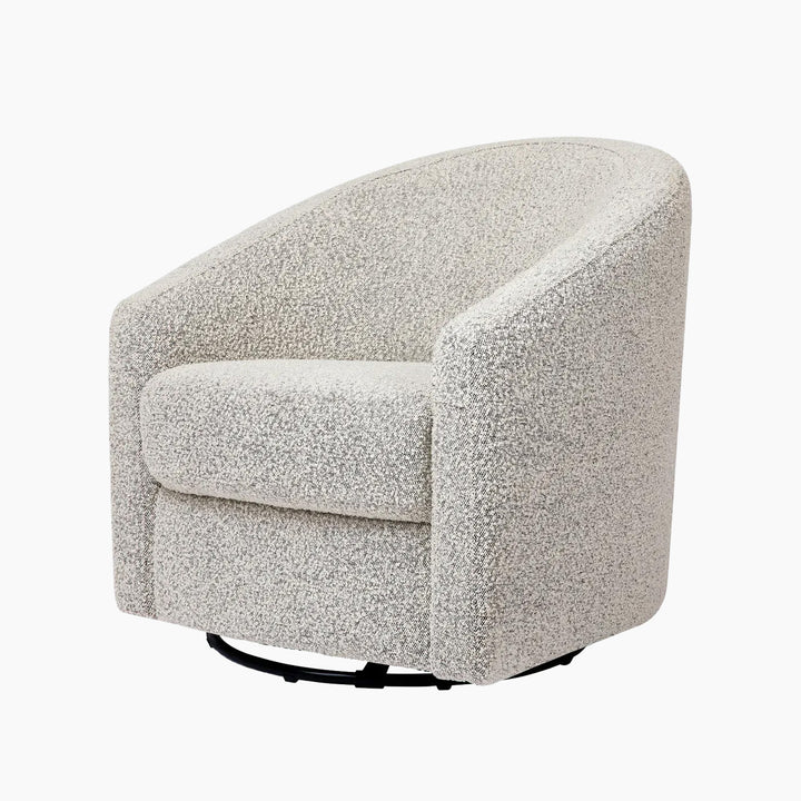 Babyletto Madison swivel glider in black white boucle