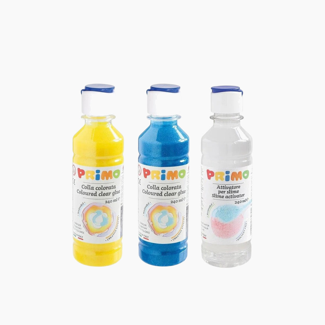 Primo Coloured Clear Glue Metallic Slime Set