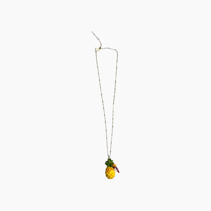 Featherlight Pineapple Charm Necklace