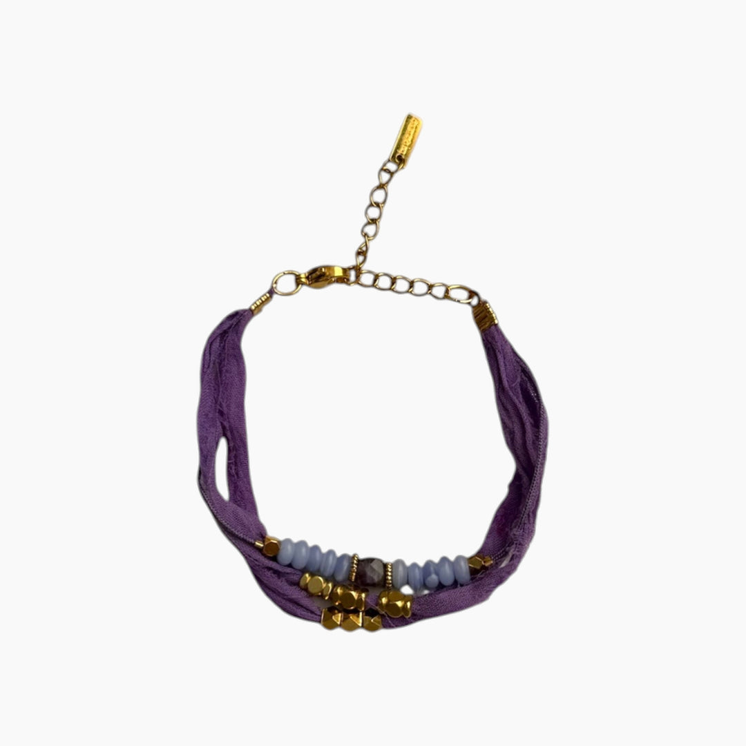 Featherlight Purple Bead Bracelet