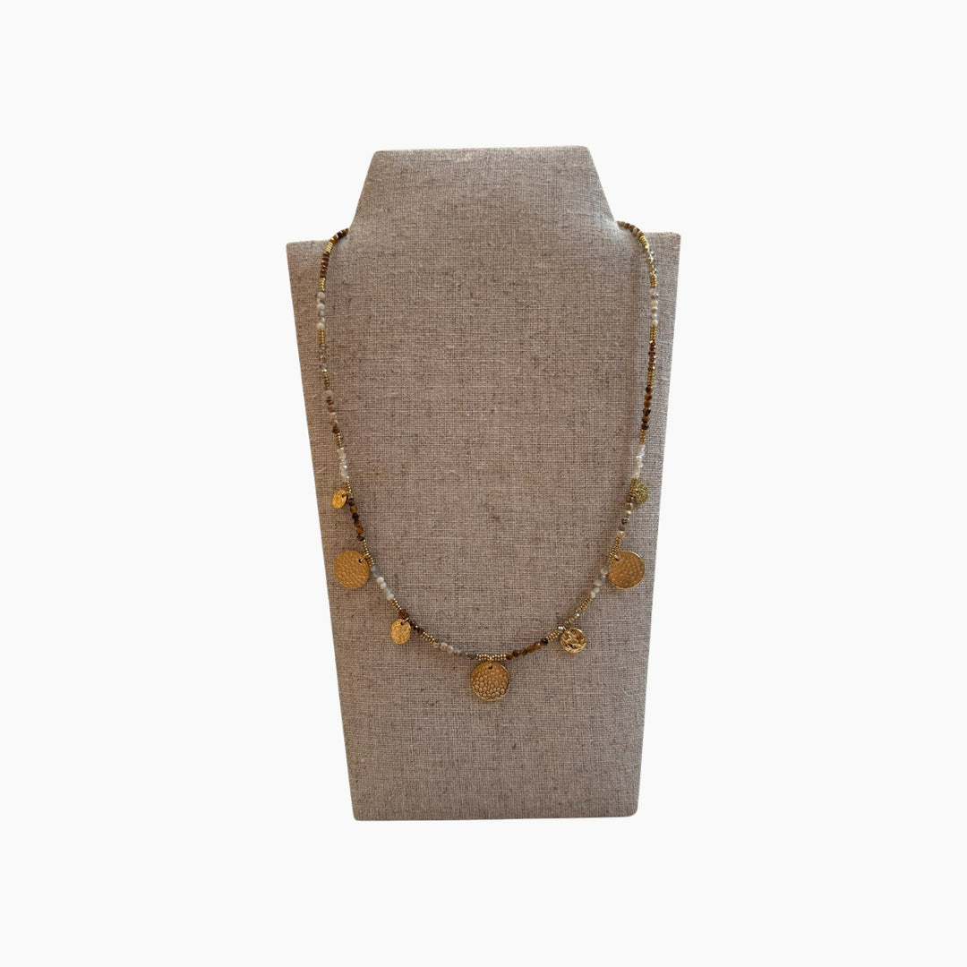 Featherlight Sandlight Disc Necklace