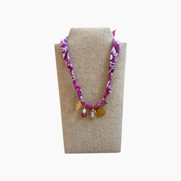 Featherlight Bandana Charm Necklace