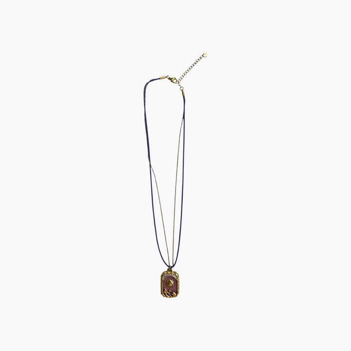 Featherlight Sun Pendant Cord Necklace