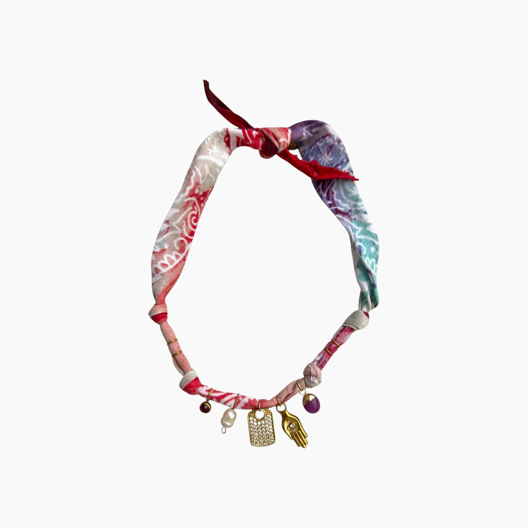Featherlight Bandana Charm Necklace