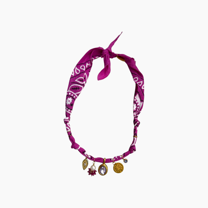 Featherlight Bandana Charm Necklace
