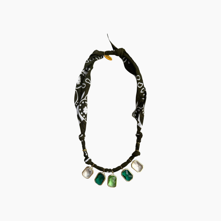 Featherlight Bandana Charm Necklace