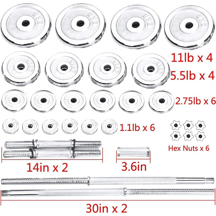 Professional Chrome Weight Set (50 kg)