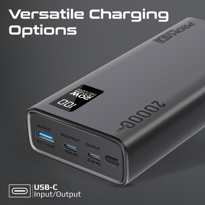 Promate Bolt-20PD Power Bank (Black)