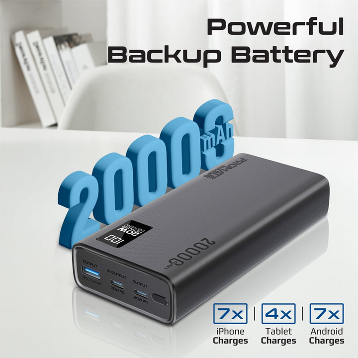 Promate Bolt-20PD Power Bank (Black)