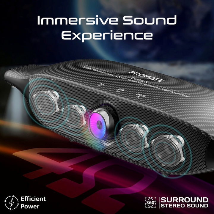 Promate Delta-X Wireless Speaker - Black Titanium