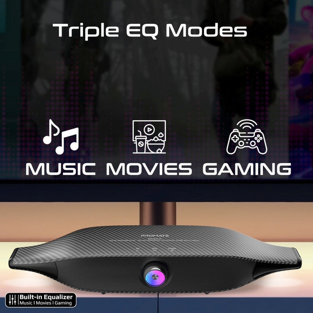 Promate Delta-X Wireless Speaker - Black Titanium