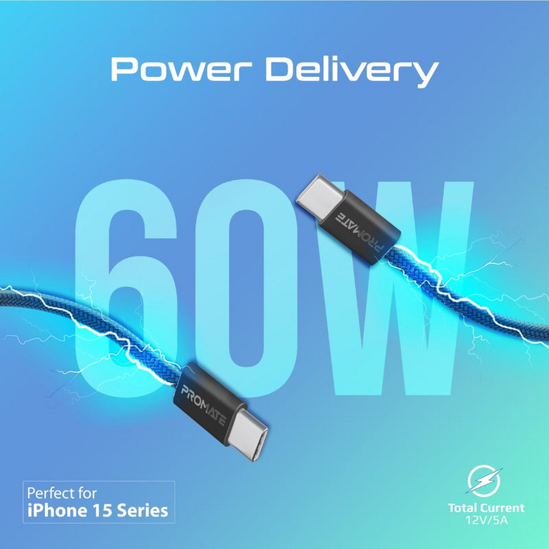 Promate EcoLine-CC200 USB-C Cable (Black)