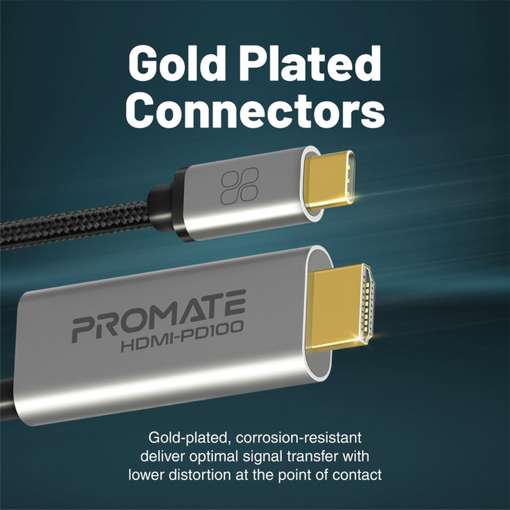 Promate HDMI-PD100 USB-C to HDMI Cable