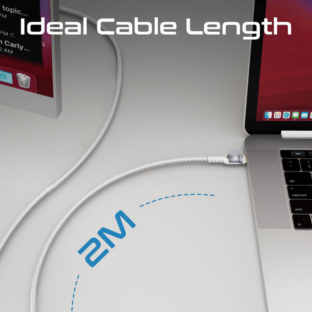 Promate LucidLine-CC200 USB-C Cable (White)