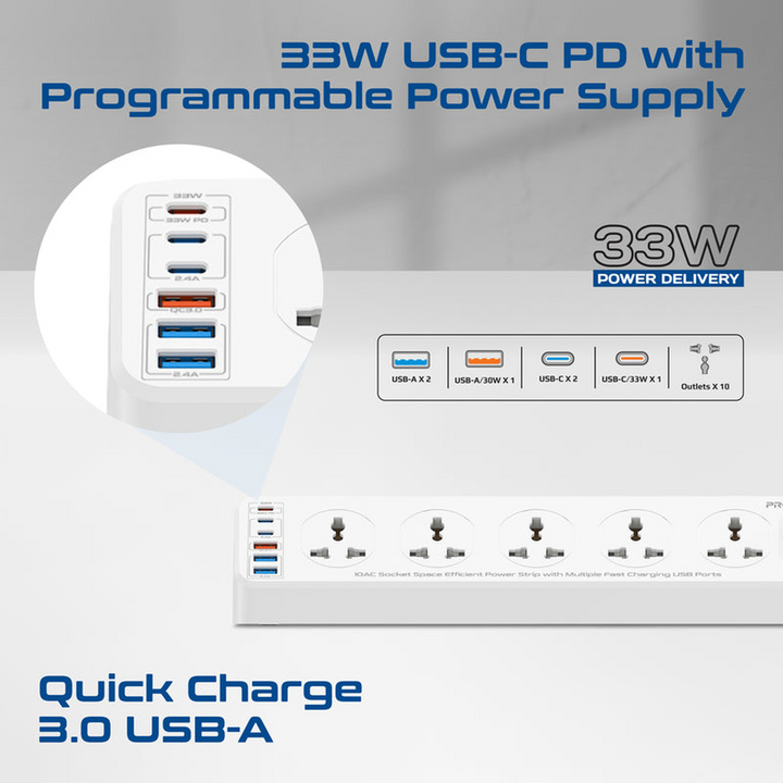 Promate PowerMatrix2 Power Strip 5m (UK)