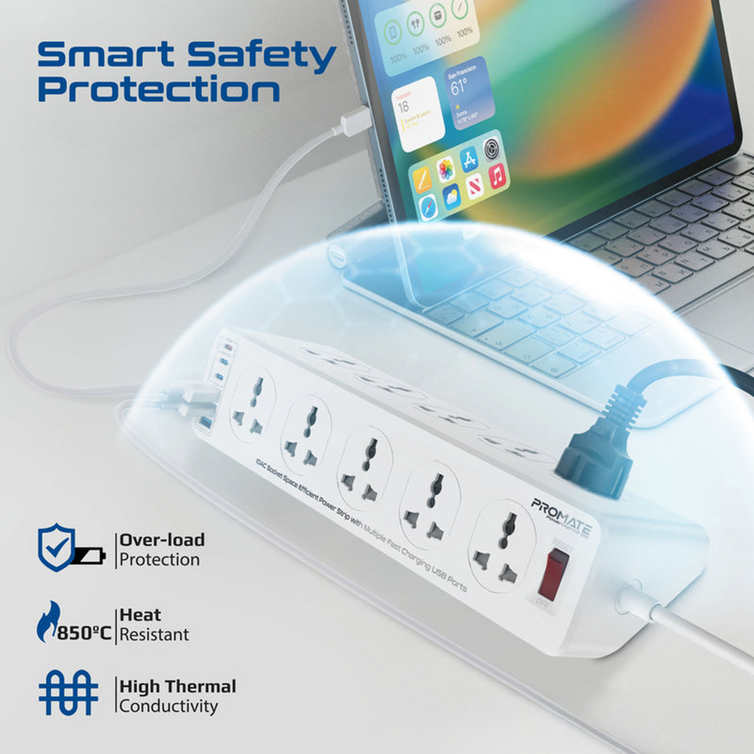 Promate PowerMatrix2 Power Strip 5m (UK)
