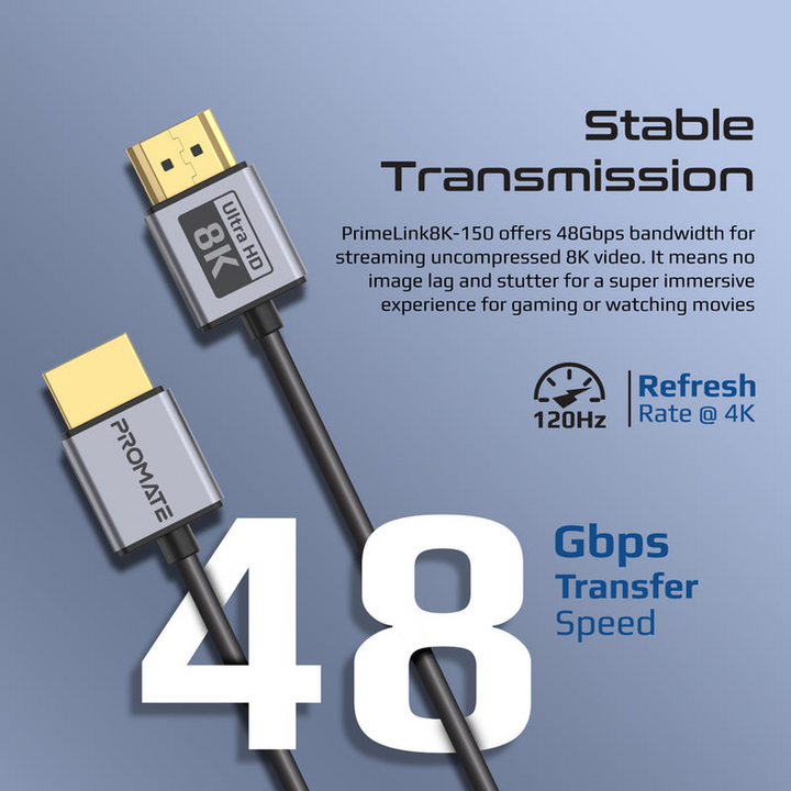Promate PrimeLink8K HDMI Cable