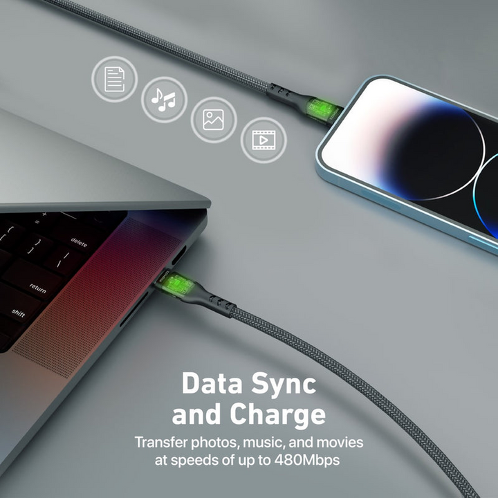 Promate TransLine-Ci USB-C to Lightning Cable (Black)