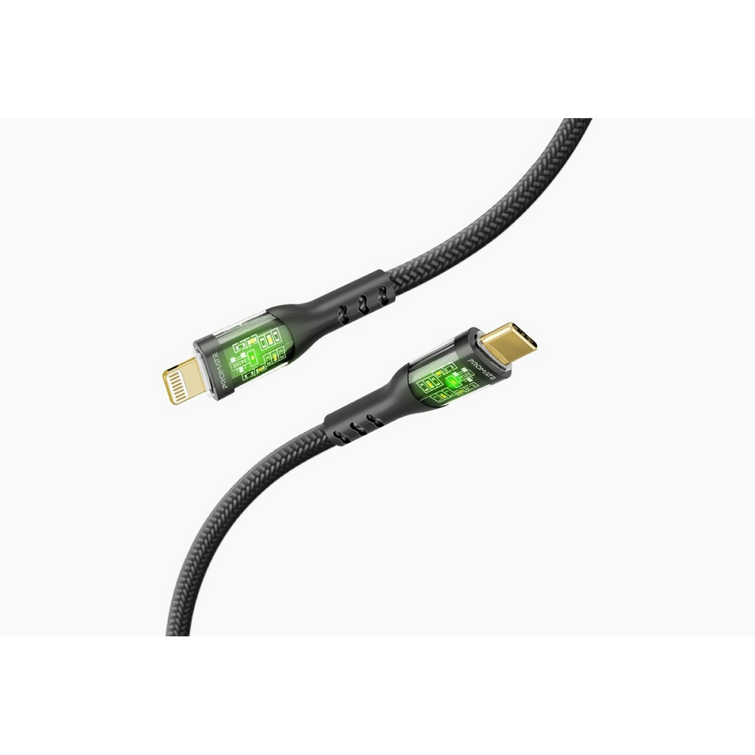 Promate TransLine-Ci USB-C to Lightning Cable (Black)