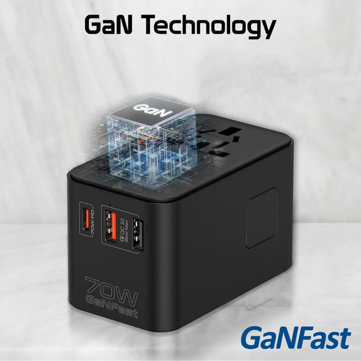 Promate TripMate-GaN 160W Travel Adapter