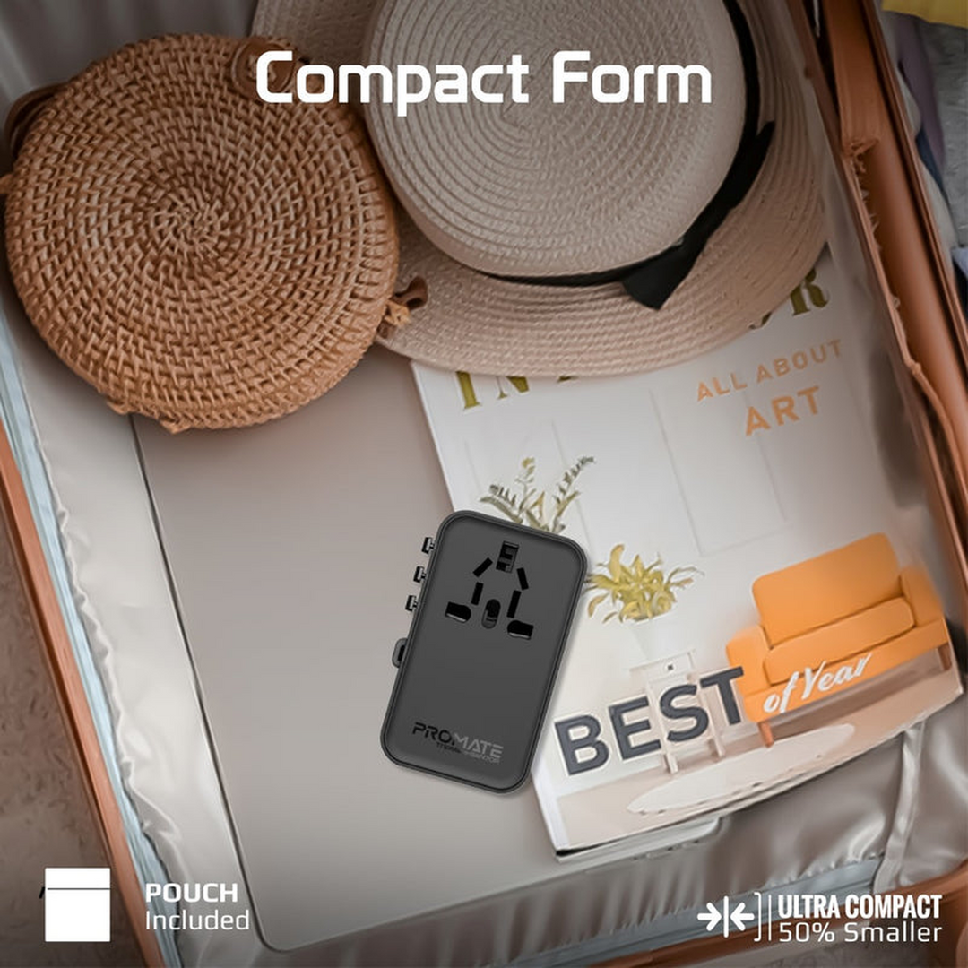 Promate TripMate-GaN 160W Travel Adapter