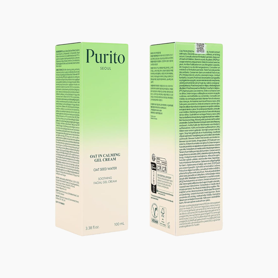 كريم جل مهدئ بالشوفان Oat-In من Purito SEOUL