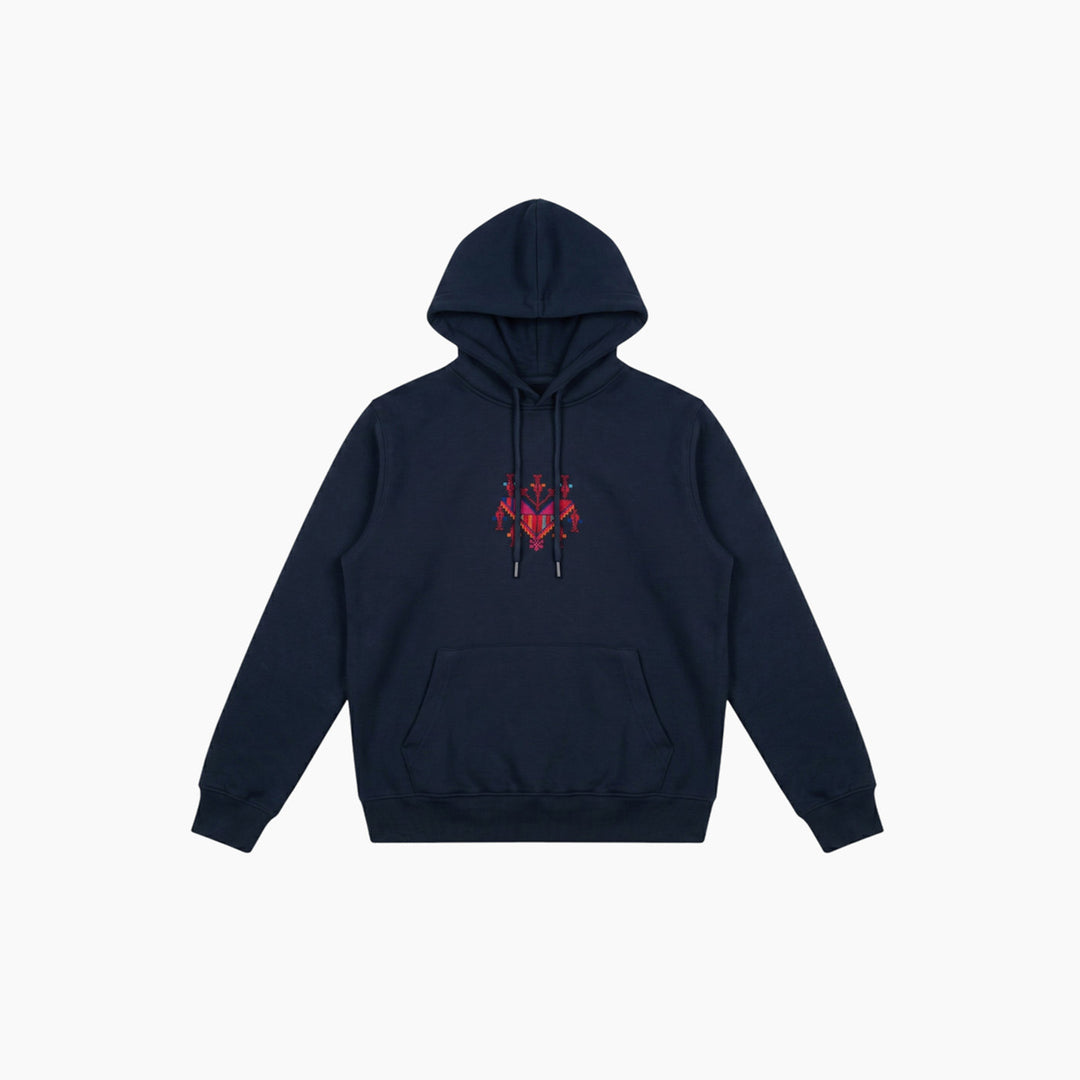 Qiladet Ghazzeh Navy Hoodie (Gaza’s Necklace)