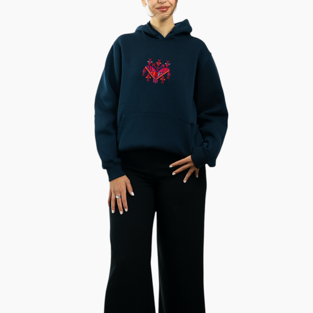 Qiladet Ghazzeh Navy Hoodie (Gaza’s Necklace)