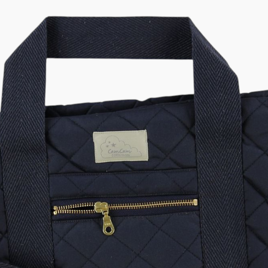 Cam Cam Copenhagen quilted changing bag in navy