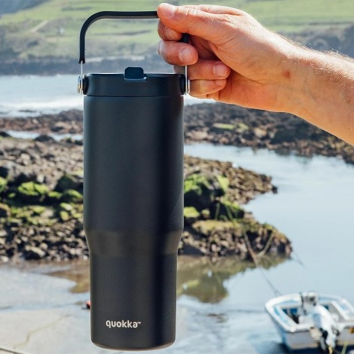Quokka Dark Cool Insulated Stainless Steel Tumbler With Handle Core 860 ML