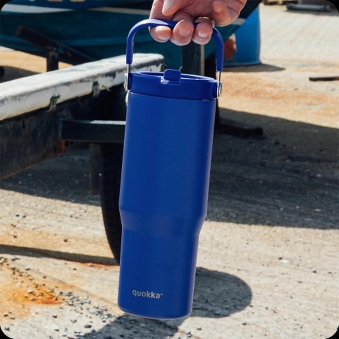Quokka Dark Cool Insulated Stainless Steel Tumbler With Handle Core 860 ML