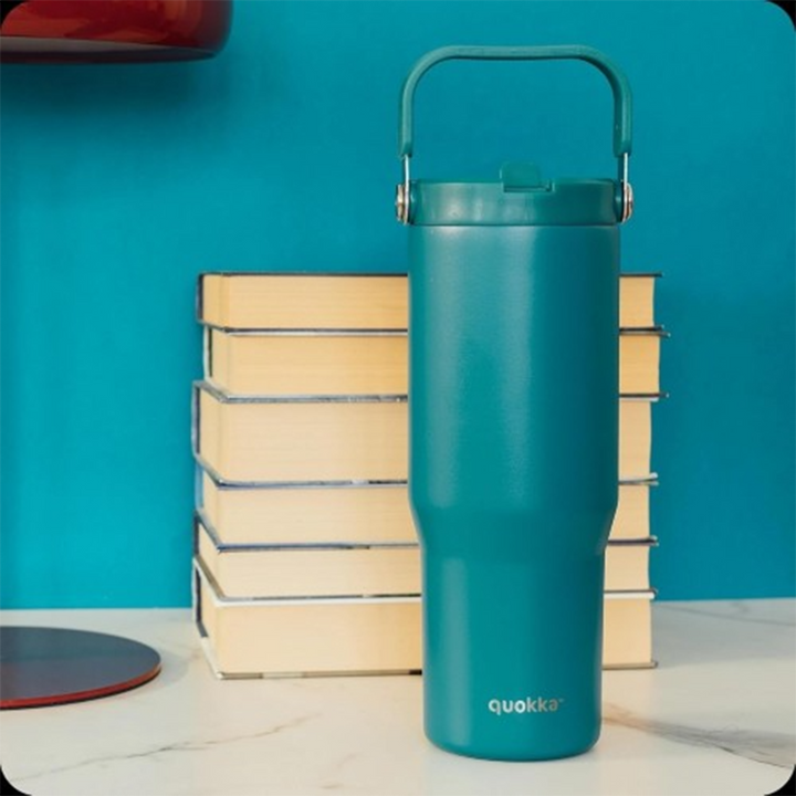 Quokka Dark Cool Insulated Stainless Steel Tumbler With Handle Core 860 ML