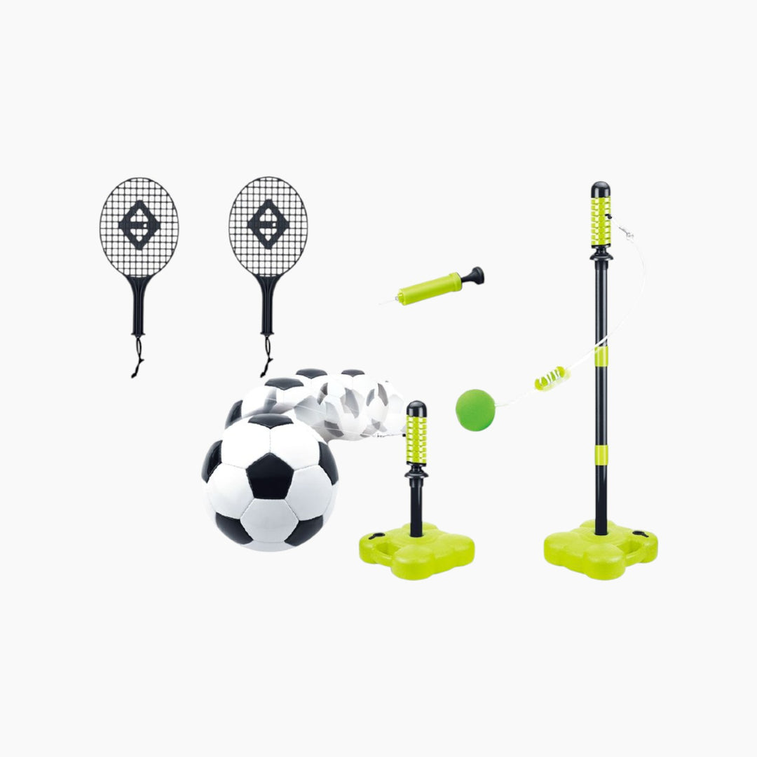 Aojie 2 In 1 Combo Set Swing Racket Soccer Set