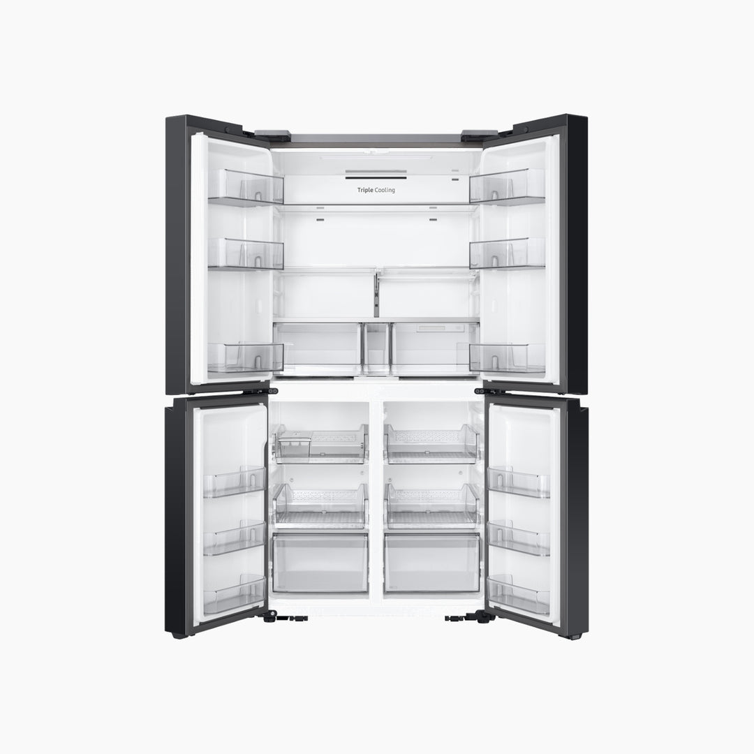 Samsung Bespoke T Style Black Glass French Door Refrigerator, 602L