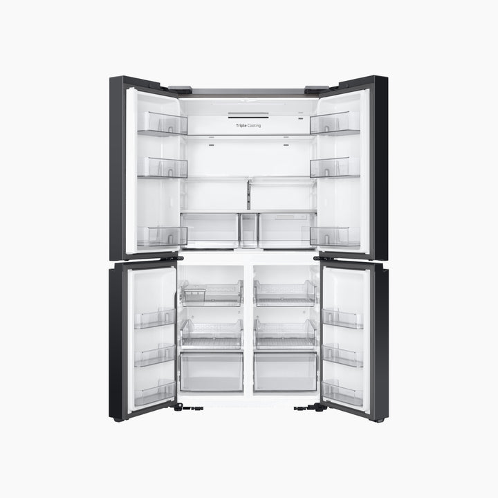 Samsung Bespoke T Style Black Glass French Door Refrigerator, 602L