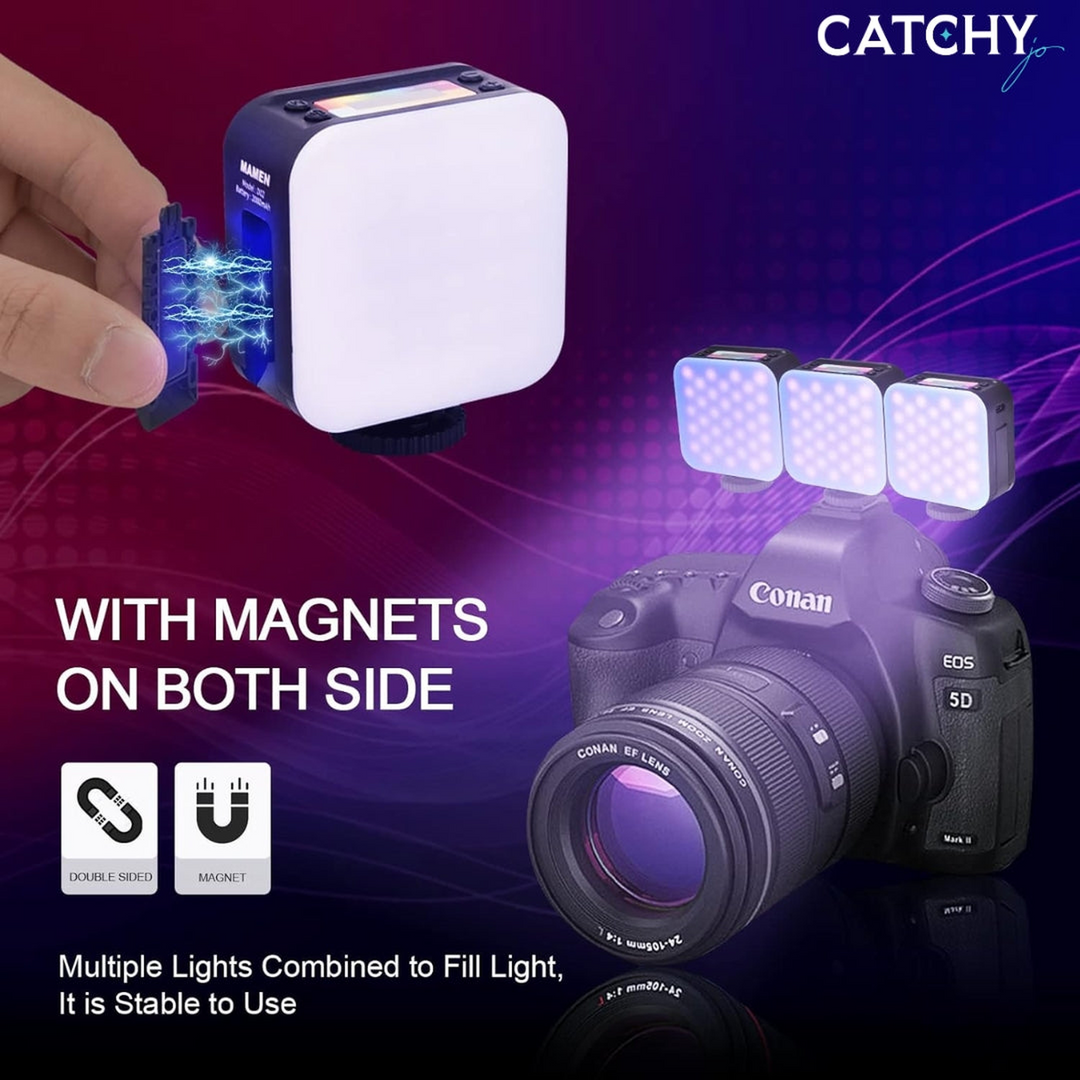 RGB AY-72 pocket video light with adjustable color temperature