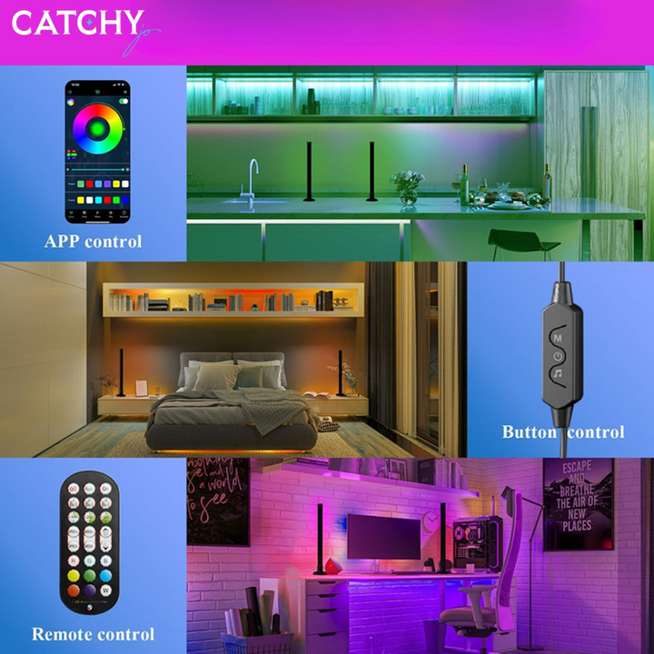 RGBIC ambient TV light bar with music sync