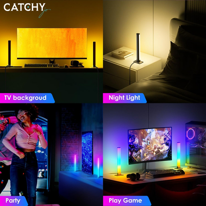 RGBIC ambient TV light bar with music sync and app control