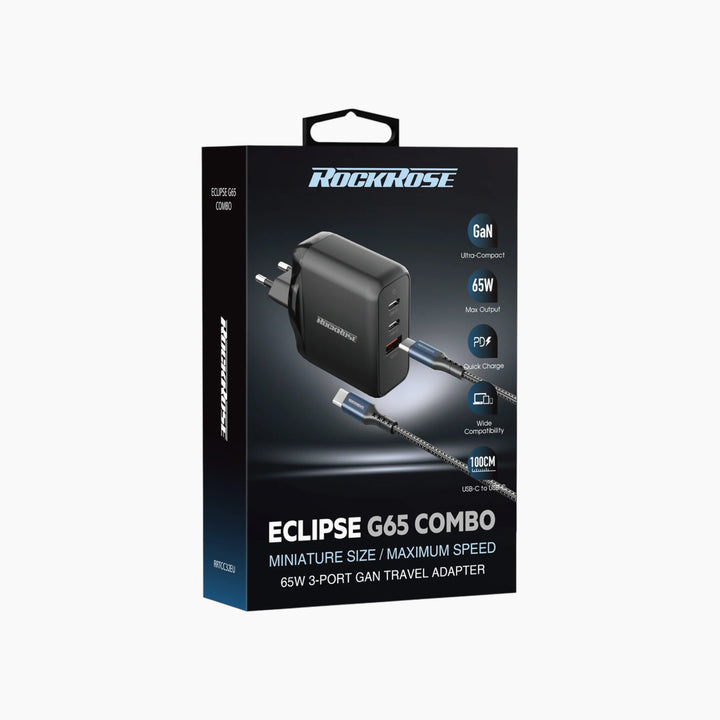 ROCKROSE Eclipse G65 Combo Adapter with 65W power output