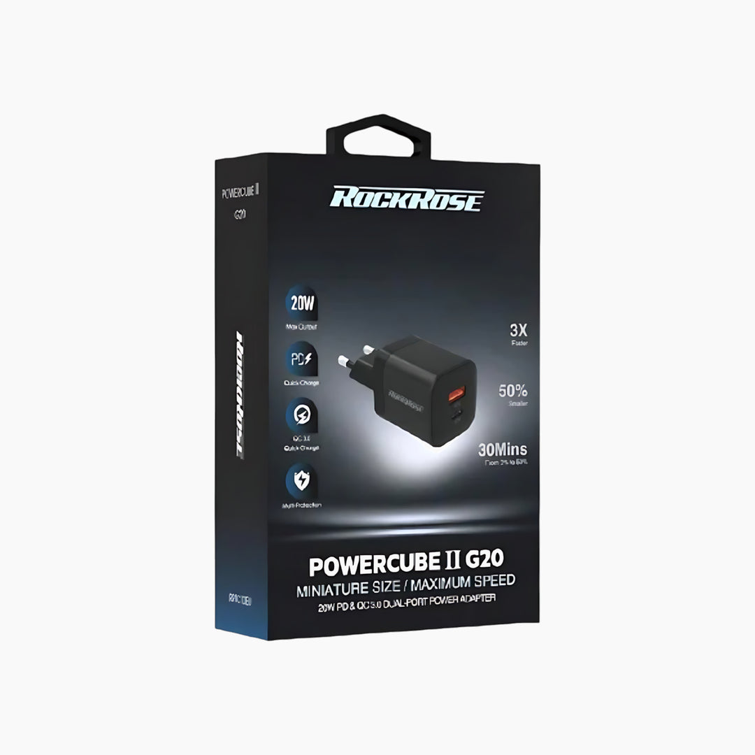 ROCKROSE Eclipse GII Combo Power Adapter with USB-C to Lightning Cable