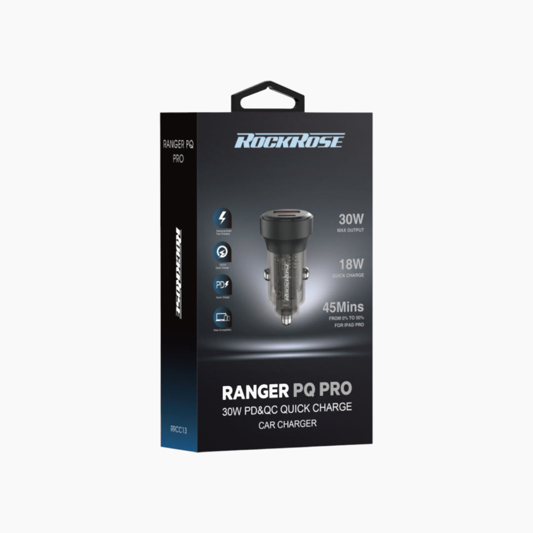 ROCKROSE Ranger PQ Pro Dual Port Car Charger (30W)