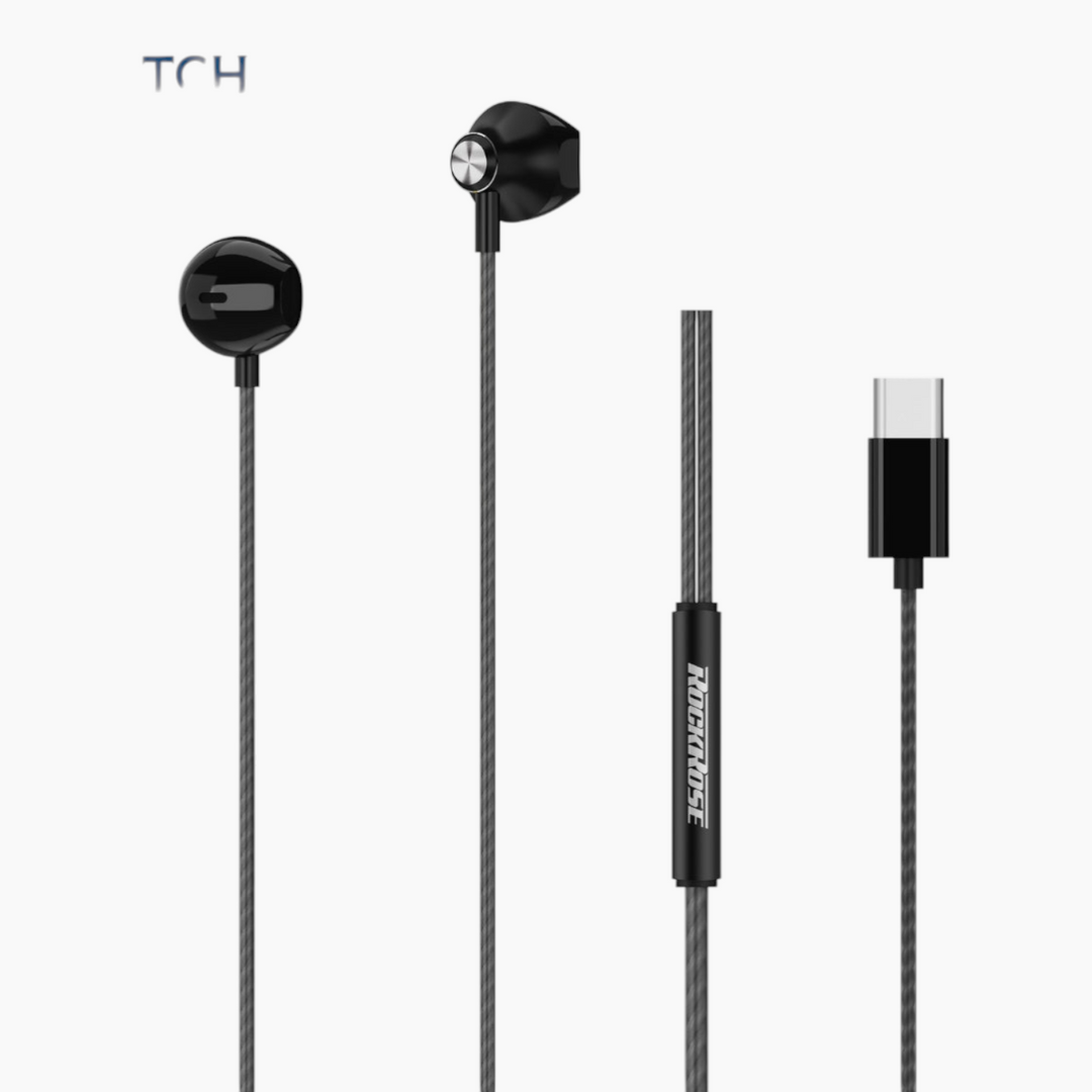 ROCKROSE Sense TC USB-C in-ear headphones with in-line controls