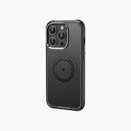 جراب حماية من ألياف الكربون من ROCK لهاتف iPhone مع شحن لاسلكي