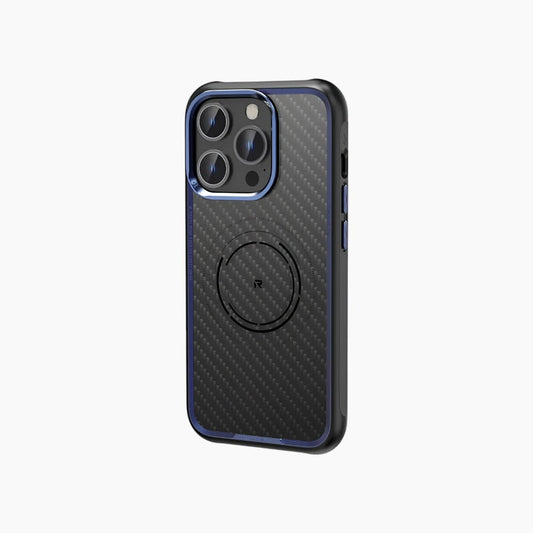 جراب حماية من ألياف الكربون من ROCK لهاتف iPhone مع شحن لاسلكي